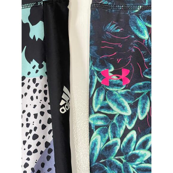 2 Pairs Girls Leggings Adidas Under Armor Size 6 - Picture 4 of 6